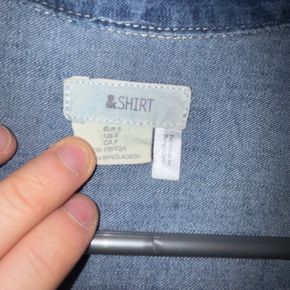 Jeans like button down casual shirt - Picture 2 of 2